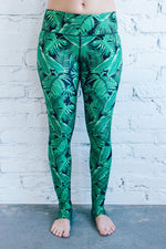 Jungle Leaves Női Sport Leggings