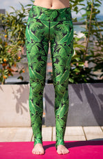 Jungle Leaves Női Sport Leggings